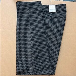 NEW!  Talbots Chatham Black and Gray Houndstooth Ankle Pants, Sz 12